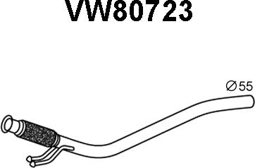 Veneporte VW80723 - Труба выхлопного газа autospares.lv