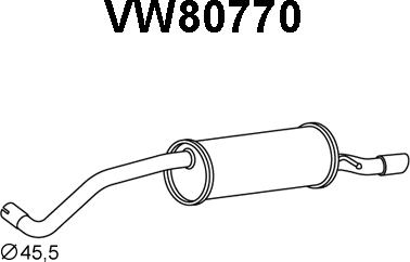 Veneporte VW80770 - Глушитель выхлопных газов, конечный autospares.lv