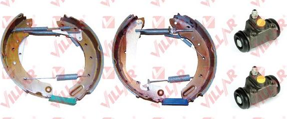 Villar 608.9984 - Комплект тормозных колодок, барабанные autospares.lv