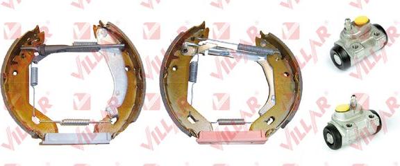 Villar 608.9861 - Комплект тормозных колодок, барабанные autospares.lv