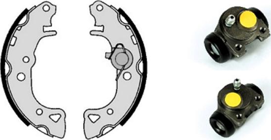 Villar 608.7896 - Комплект тормозных колодок, барабанные autospares.lv