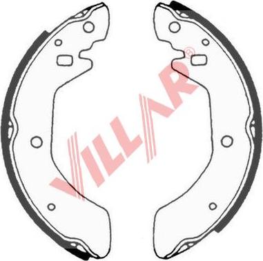 Villar 629.0594 - Комплект тормозных колодок, барабанные autospares.lv