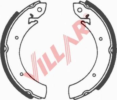 Villar 629.0595 - Комплект тормозных колодок, барабанные autospares.lv