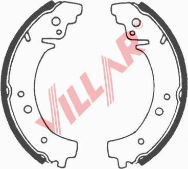 Villar 629.0544 - Комплект тормозных колодок, барабанные autospares.lv