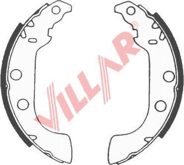 Villar 629.0569 - Комплект тормозных колодок, барабанные autospares.lv