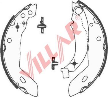 Villar 629.0563 - Комплект тормозных колодок, барабанные autospares.lv