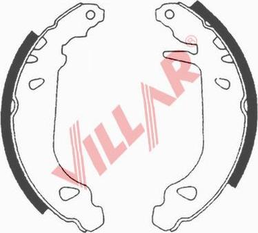 Villar 629.0589 - Комплект тормозных колодок, барабанные autospares.lv