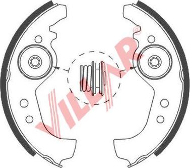 Villar 629.0539 - Комплект тормозных колодок, барабанные autospares.lv