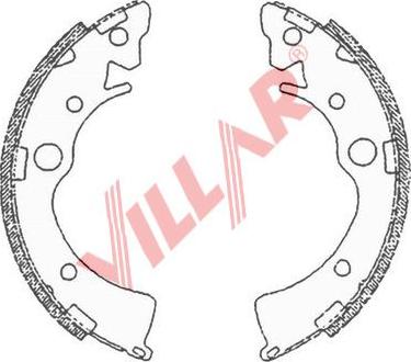Villar 629.0696 - Комплект тормозных колодок, барабанные autospares.lv