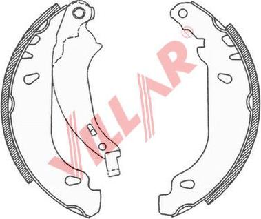 Villar 629.0690 - Комплект тормозных колодок, барабанные autospares.lv