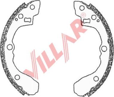 Villar 629.0698 - Комплект тормозных колодок, барабанные autospares.lv