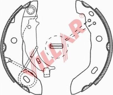 Villar 629.0693 - Комплект тормозных колодок, барабанные autospares.lv