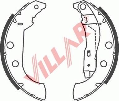 Villar 629.0692 - Комплект тормозных колодок, барабанные autospares.lv