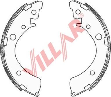 Villar 629.0697 - Комплект тормозных колодок, барабанные autospares.lv