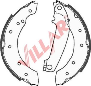 Villar 629.0642 - Комплект тормозных колодок, барабанные autospares.lv