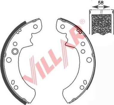 Villar 629.0652 - Комплект тормозных колодок, барабанные autospares.lv