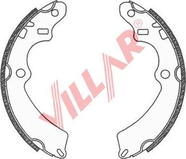 Villar 629.0669 - Комплект тормозных колодок, барабанные autospares.lv