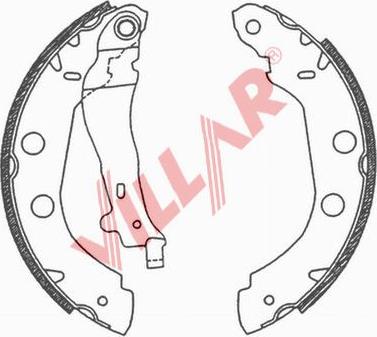 Villar 629.0664 - Комплект тормозных колодок, барабанные autospares.lv