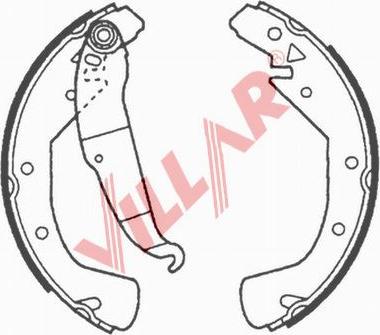 Villar 629.0665 - Комплект тормозных колодок, барабанные autospares.lv