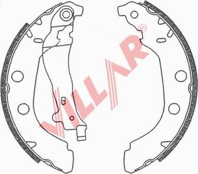 Villar 629.0666 - Комплект тормозных колодок, барабанные autospares.lv