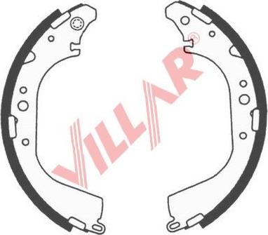 Villar 629.0668 - Комплект тормозных колодок, барабанные autospares.lv