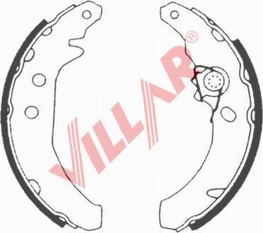 Villar 629.0609 - Комплект тормозных колодок, барабанные autospares.lv