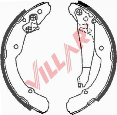 Villar 629.0689 - Комплект тормозных колодок, барабанные autospares.lv