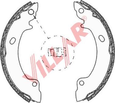 Villar 629.0680 - Комплект тормозных колодок, барабанные autospares.lv