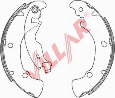 Villar 629.0681 - Комплект тормозных колодок, барабанные autospares.lv