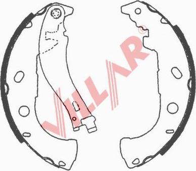 Villar 629.0688 - Комплект тормозных колодок, барабанные autospares.lv