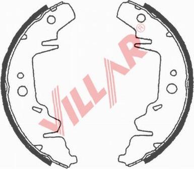 Villar 629.0687 - Комплект тормозных колодок, барабанные autospares.lv