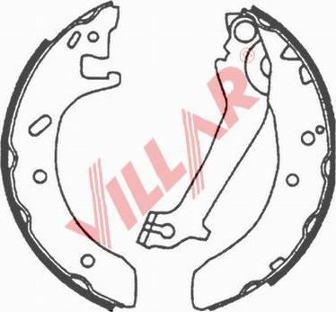 Villar 629.0632 - Комплект тормозных колодок, барабанные autospares.lv