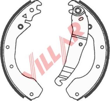 Villar 629.0620 - Комплект тормозных колодок, барабанные autospares.lv