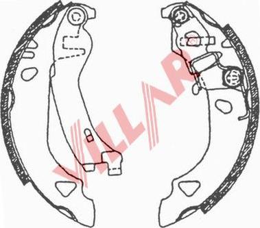 Villar 629.0628 - Комплект тормозных колодок, барабанные autospares.lv