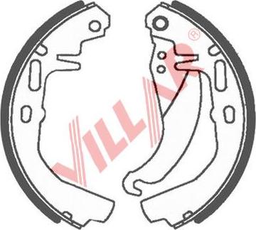Villar 629.0622 - Комплект тормозных колодок, барабанные autospares.lv