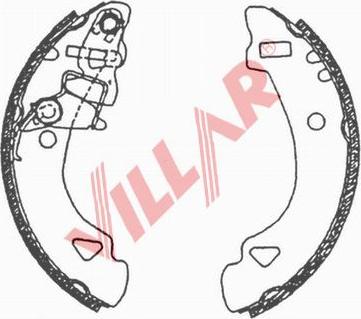 Villar 629.0627 - Комплект тормозных колодок, барабанные autospares.lv