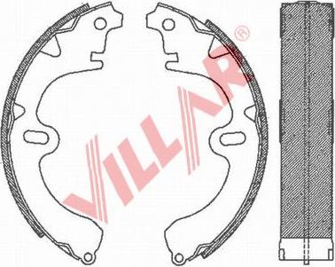 Villar 629.0676 - Комплект тормозных колодок, барабанные autospares.lv