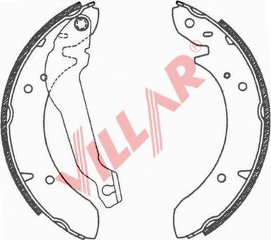 Villar 629.0672 - Комплект тормозных колодок, барабанные autospares.lv