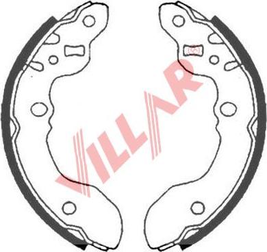 Villar 629.0891 - Комплект тормозных колодок, барабанные autospares.lv
