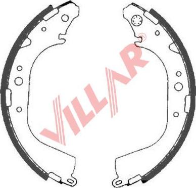 Villar 629.0892 - Комплект тормозных колодок, барабанные autospares.lv