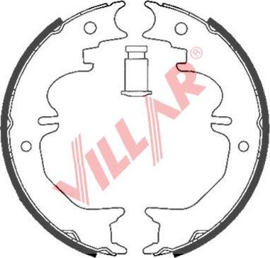 Villar 629.0843 - Комплект тормозов, ручник, парковка autospares.lv