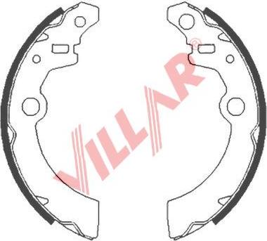 Villar 629.0856 - Комплект тормозных колодок, барабанные autospares.lv