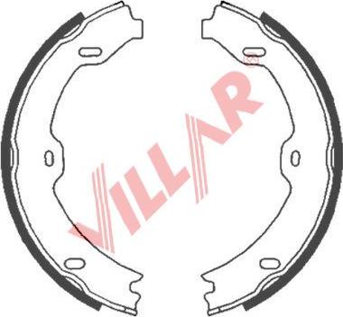 Villar 629.0853 - Комплект тормозов, ручник, парковка autospares.lv