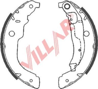 Villar 629.0863 - Комплект тормозных колодок, барабанные autospares.lv