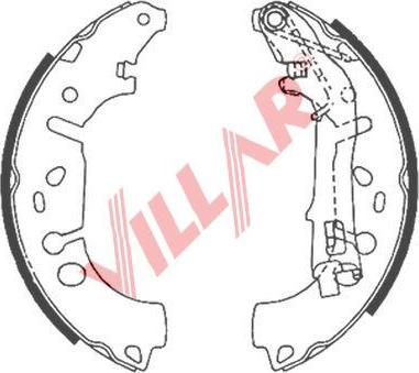 Villar 629.0867 - Комплект тормозных колодок, барабанные autospares.lv