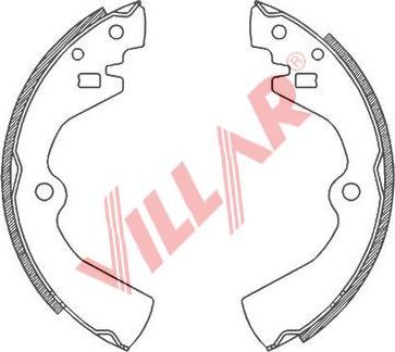 Villar 629.0809 - Комплект тормозных колодок, барабанные autospares.lv