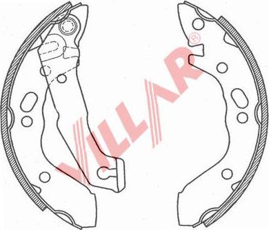 Villar 629.0804 - Комплект тормозных колодок, барабанные autospares.lv