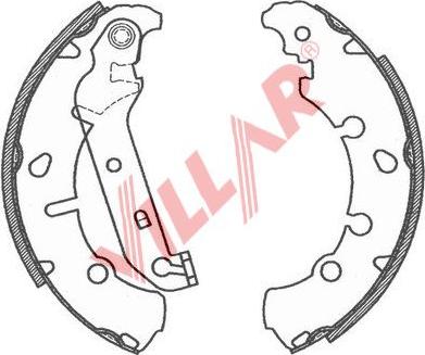 Villar 629.0800 - Комплект тормозных колодок, барабанные autospares.lv