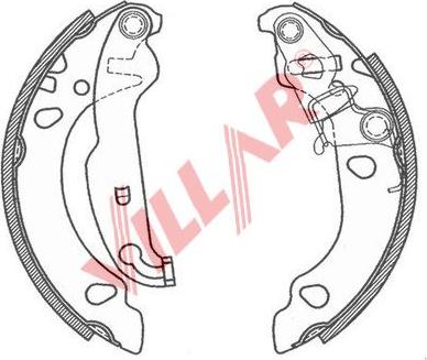 Villar 629.0801 - Комплект тормозных колодок, барабанные autospares.lv