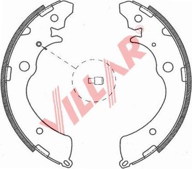 Villar 629.0803 - Комплект тормозных колодок, барабанные autospares.lv